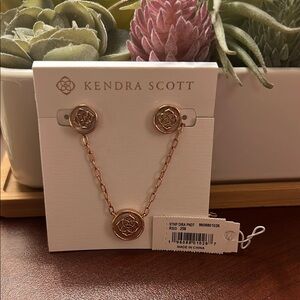 Kendra Scott Dira Pendant Coin and Earrings Set in Rose Gold Abalone